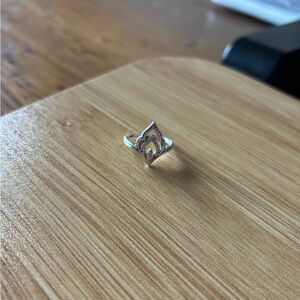 Lotus/yogi style design ring